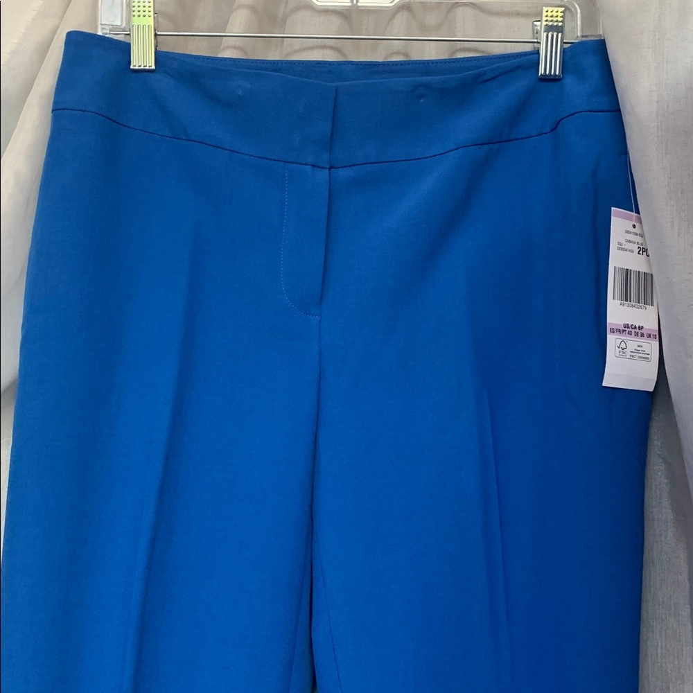 Le Suit Royal Blue Women's Blazer and Pants Suit - Picture 6 of 9